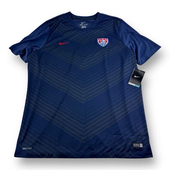 Nike Dri-Fit 2012 USMNT Training Jersey Blue Men's Size 2XL NWT - Picture 2 of 10